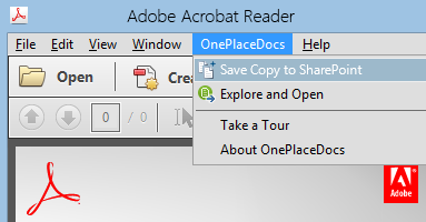 Save from Adobe Acrobat to SharePoint