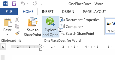 Explore SharePoint and Open documents quickly