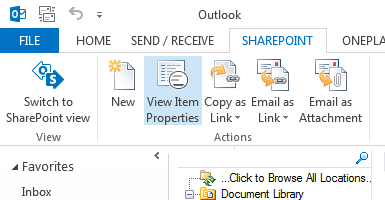 Access SharePoint from Outlook